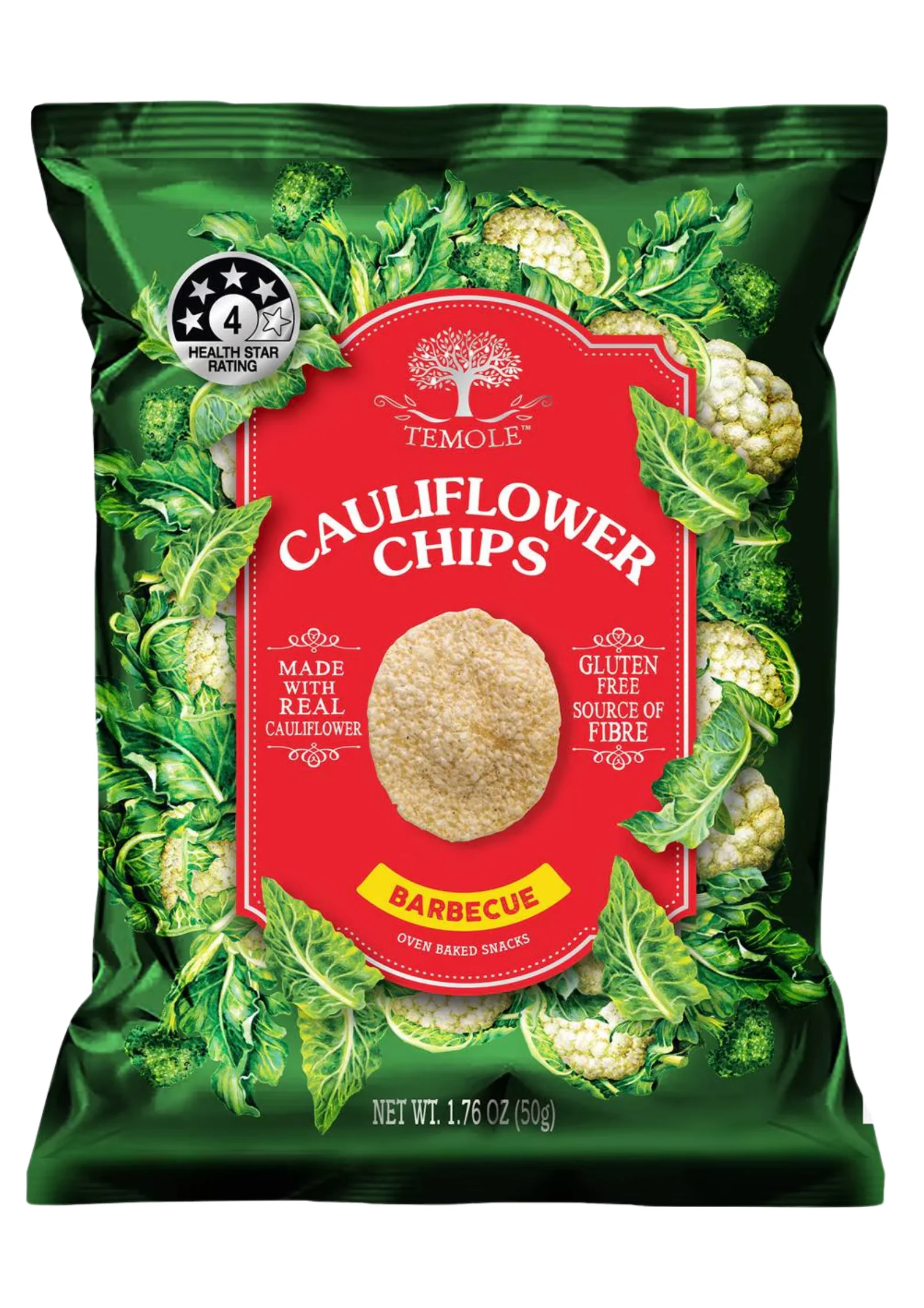Chips de coliflor con barbacoa Temole